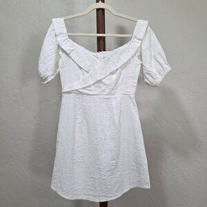 Here Comes The Sun Off The Shoulder Mini Dress